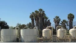 To treat TCP, a liquid-phase granular activated carbon system at Sunny Slope Water Company now purifies water from the Raymond Basin wells. To treat TCP, a liquid-phase granular activated carbon system at Sunny Slope Water Company now purifies water from the Raymond Basin wells.