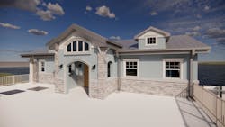 A rendering of the pump station, designed with a conference room for collaboration and an aesthetic design to blend in with the residential lakeside neighborhood. A rendering of the pump station, designed with a conference room for collaboration and an aesthetic design to blend in with the residential lakeside neighborhood.