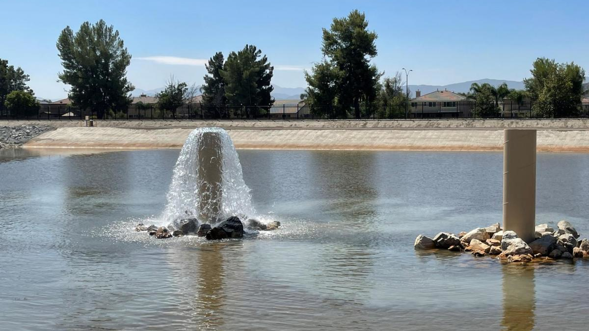 The Mountain Avenue West Groundwater Replenishment Facility in San Jacinto will be used as part of EMWD's Purified Water Replenishment Program.