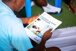 Young leaders delivered a football and water education festival for 100 local children at the Football for Hope Centre. Young leaders delivered a football and water education festival for 100 local children at the Football for Hope Centre.