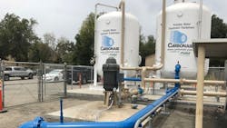At first, the district was spending close to $100,000 annualy to lease two granular activated carbon filtration system vessels for TCP treatment. At first, the district was spending close to $100,000 annualy to lease two granular activated carbon filtration system vessels for TCP treatment.