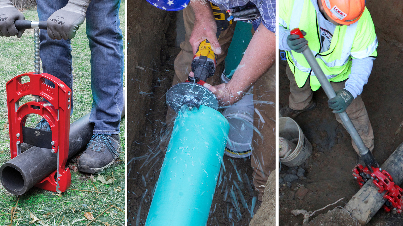 Reed Manufacturing offers waterworks tools for numerous applications, including cutters and bevelers for PVC, CPVC and PE pipe that will create safe, square cuts.