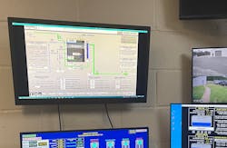 The SCADA center for the water treatment operation includes one screen displaying MIEX operating parameters, trends and results.