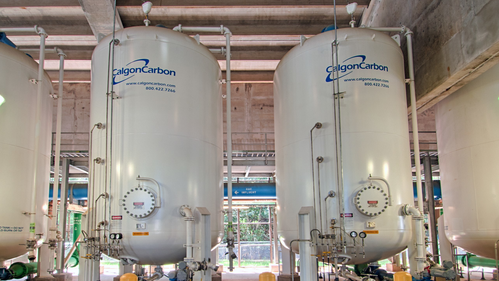 Calgon Carbon filters in the field.