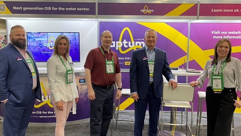 Team Aptumo left to right: Gareth Welch, principal solution consultant; Rachael Merrell, customer service director, Mark Fletcher, VP of Sales; Dana Drysdale, Aptumo consultant; Monica Mackintosh, managing director.