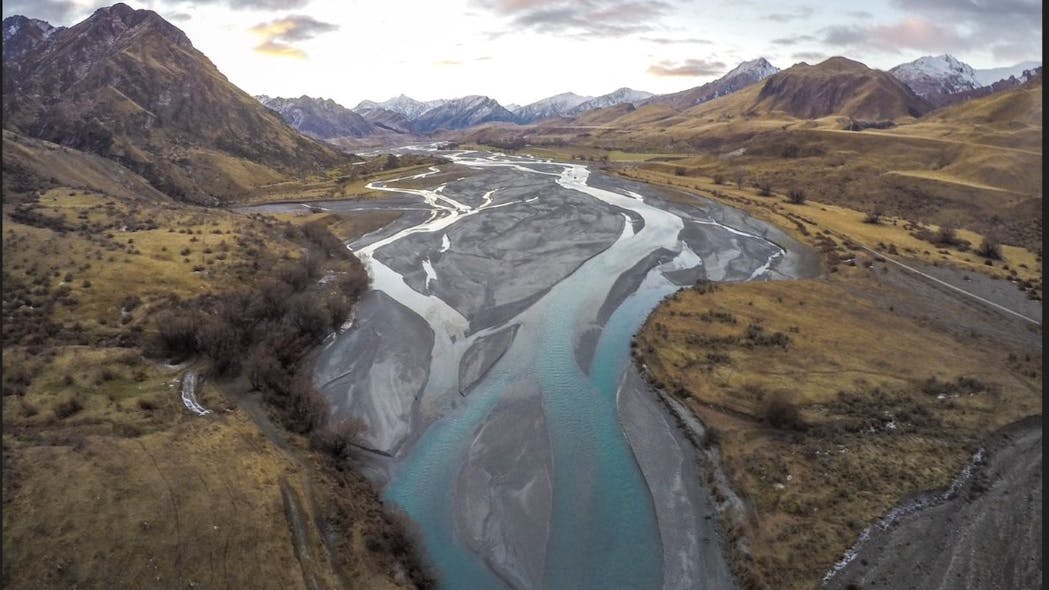 New Zealand&rsquo;s braided rivers flow across a gravel floodplain and can be home to many rare and endangered species.