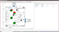 Figure 1. A contamination map generated by LIMS indicating visually what areas the samples were collected in. Figure 1. A contamination map generated by LIMS indicating visually what areas the samples were collected in.