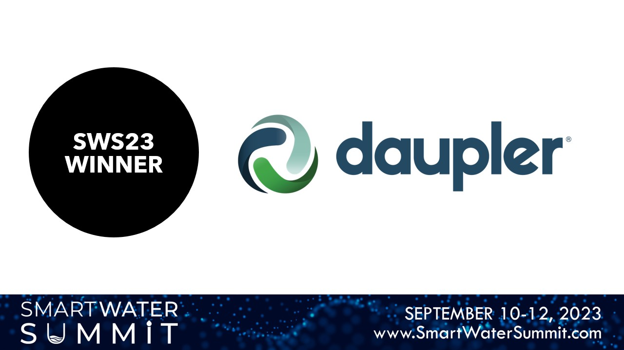 Daupler Wins Best Overall Vendor Presentation Smart Water Summit 2023 6516eaf5ab149