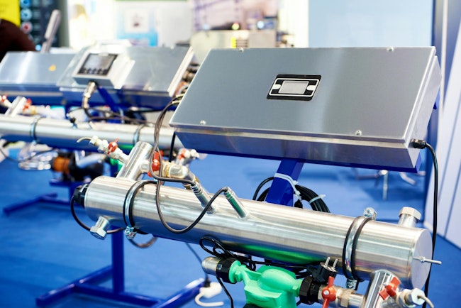 Installations for disinfection of water with ultraviolet radiation.