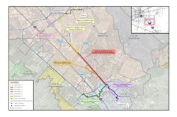 Overall map of project alignment in Southeast Houston. Overall map of project alignment in Southeast Houston.