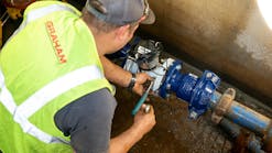 Installing pressure logger. Installing pressure logger.