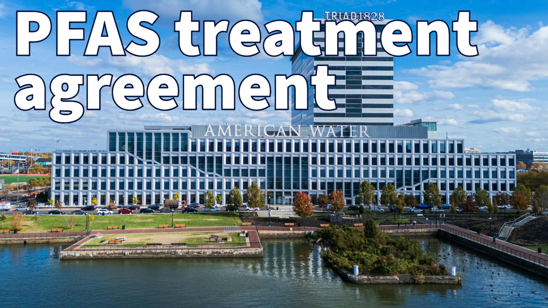 CAMDEN, NJ - NOVEMBER 23, 2024: Camden Waterfront Historical Buildings as well as new construction. Camden Waterfront Historical Buildings as well as new construction housing American Water