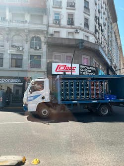 Water delivery truck in Buenos Aires, Argentina. Water delivery truck in Buenos Aires, Argentina.