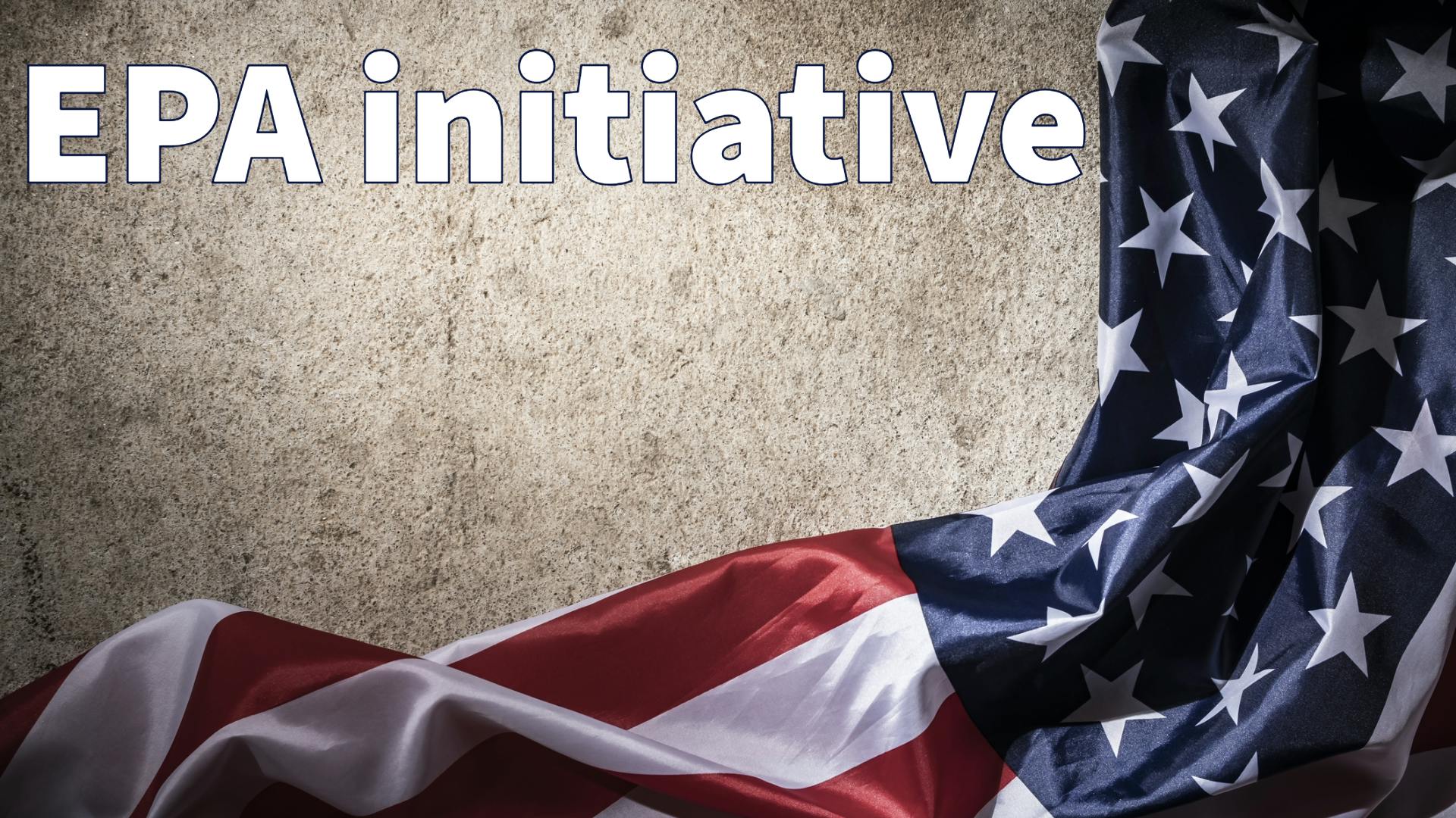 America flag of fabric with copy space concrete board background, Stars and stripes, United states of America.