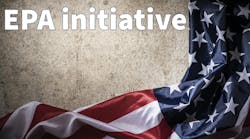 America flag of fabric with copy space concrete board background, Stars and stripes, United states of America. America flag of fabric with copy space concrete board background, Stars and stripes, United states of America.