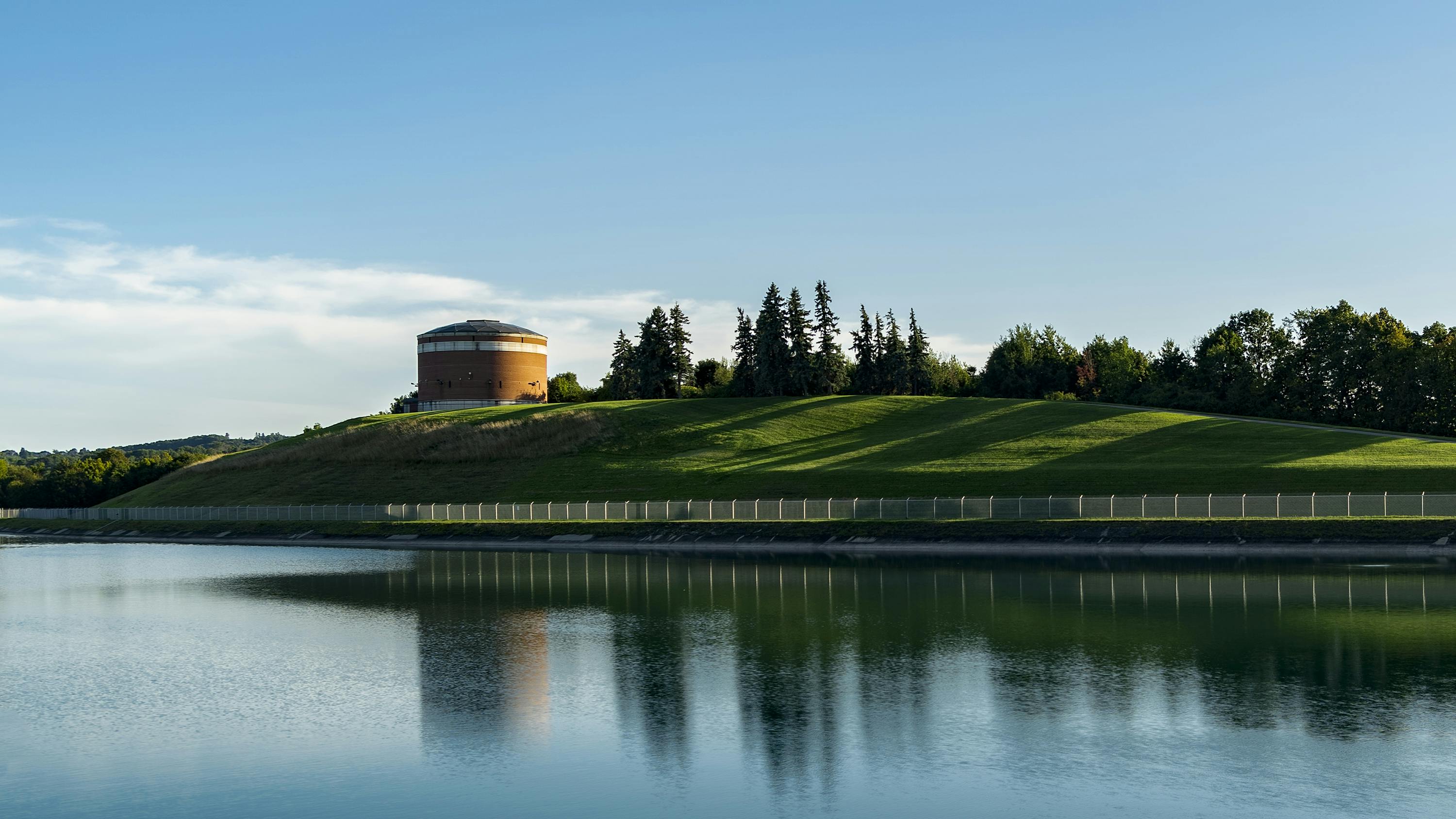 Wide View of Woodland Reservoir at Syracuse, New York
