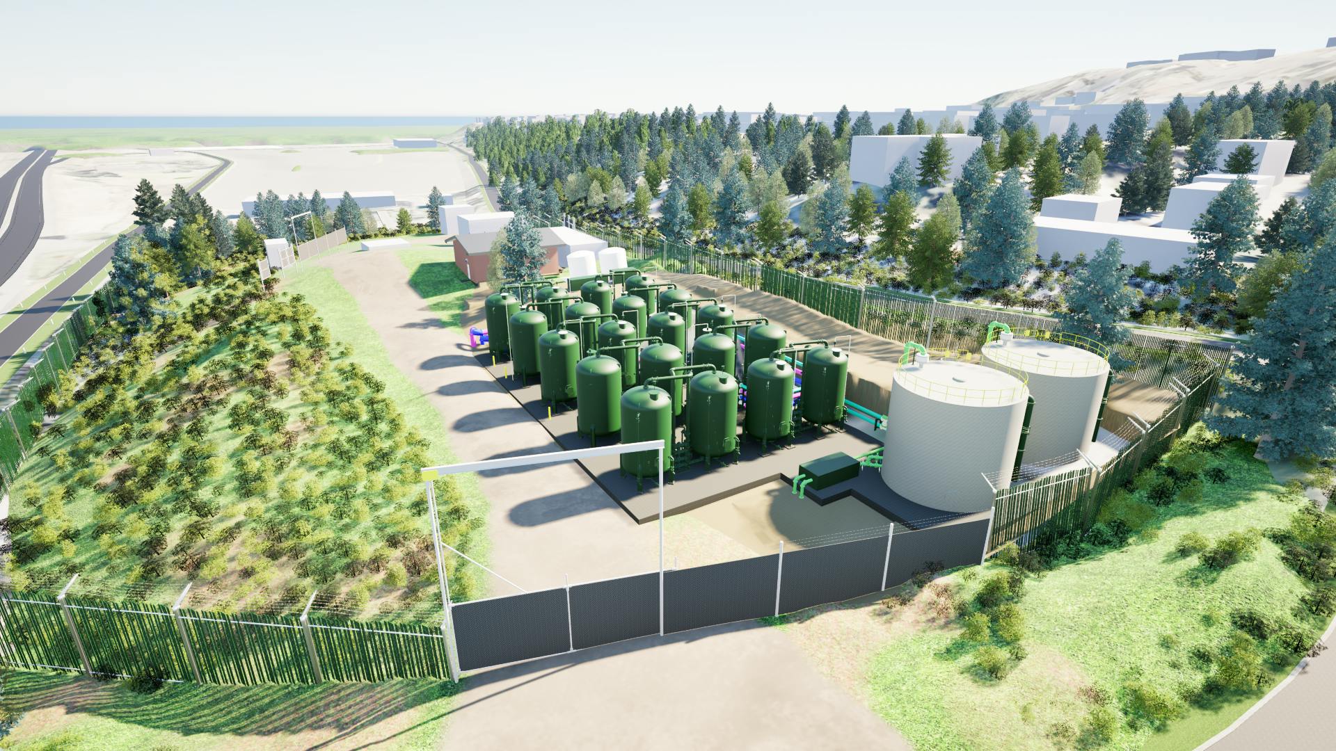 Rendering of PFAS treatment facility in Vancouver, Washington