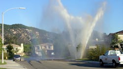Water main explosion Water main explosion
