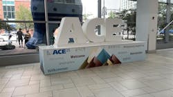 The AWWA Ace sign at the Colorado Convention Center in Denver, Colorado. The AWWA Ace sign at the Colorado Convention Center in Denver, Colorado.