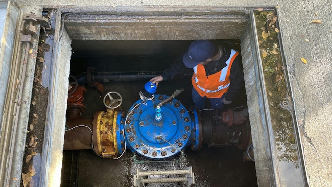 Commissioning the XP2F system in the valve vault.
