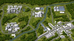 Water landscape layout. Water landscape layout.