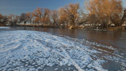 Winter on South Platte River, Colorado Winter on South Platte River, Colorado