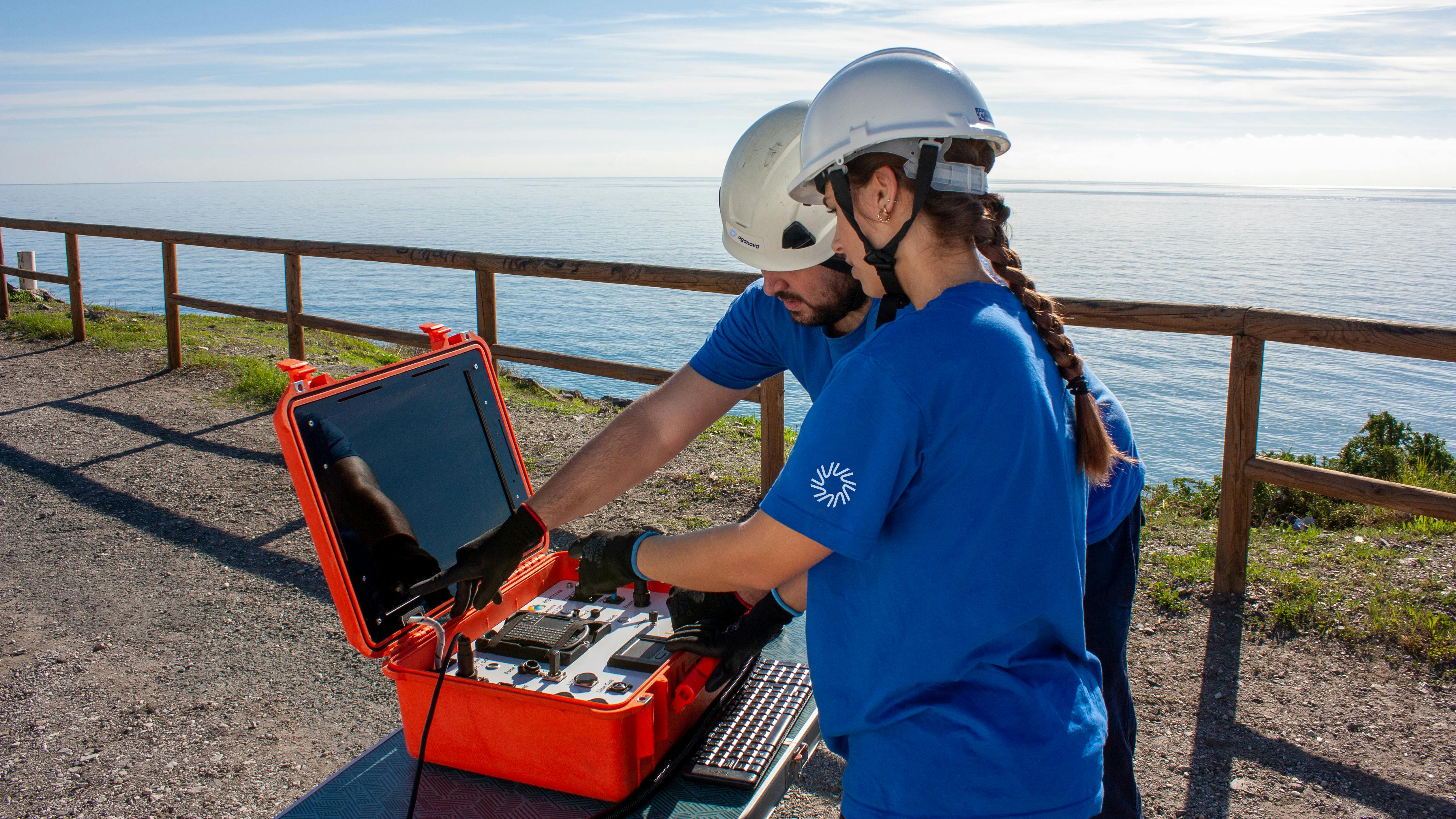 Aganova engineers in the field.