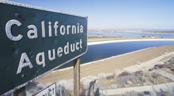 A sign for the California Aqueduct A sign for the California Aqueduct