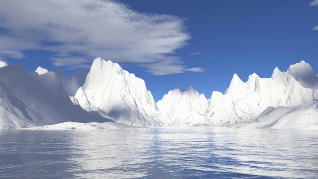 Glaciers with water reflection