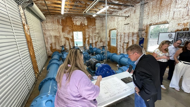 Industry experts gathered at the City of Conroe's Well No. 21 WTP as part of a Schneider Electric event about open, software-defined automation.