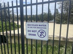Signs like this, taken near Coogee Beach, aid in increasing public awareness for non-potable recycled water applications. Signs like this, taken near Coogee Beach, aid in increasing public awareness for non-potable recycled water applications.