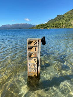 Lake Tarawera level. Lake Tarawera level.