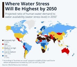 Figure 1: Global water scarcity hotspots. Figure 1: Global water scarcity hotspots.