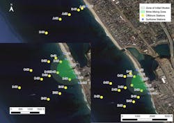 Figure 5: Carlsbad Desalination Plant water quality stations (source: Miller Marine Science & Consulting) Figure 5: Carlsbad Desalination Plant water quality stations (source: Miller Marine Science & Consulting)