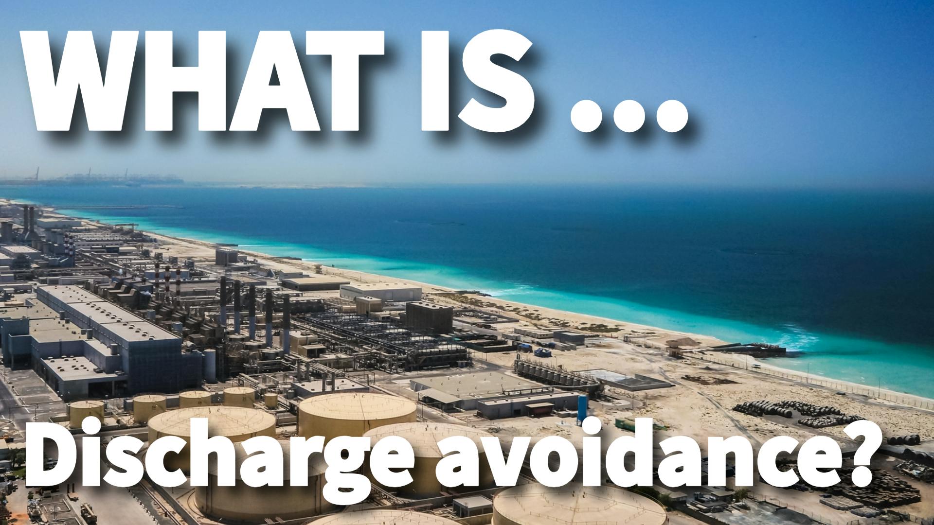 Modern desalination plant on the shores of the Arabian Gulf