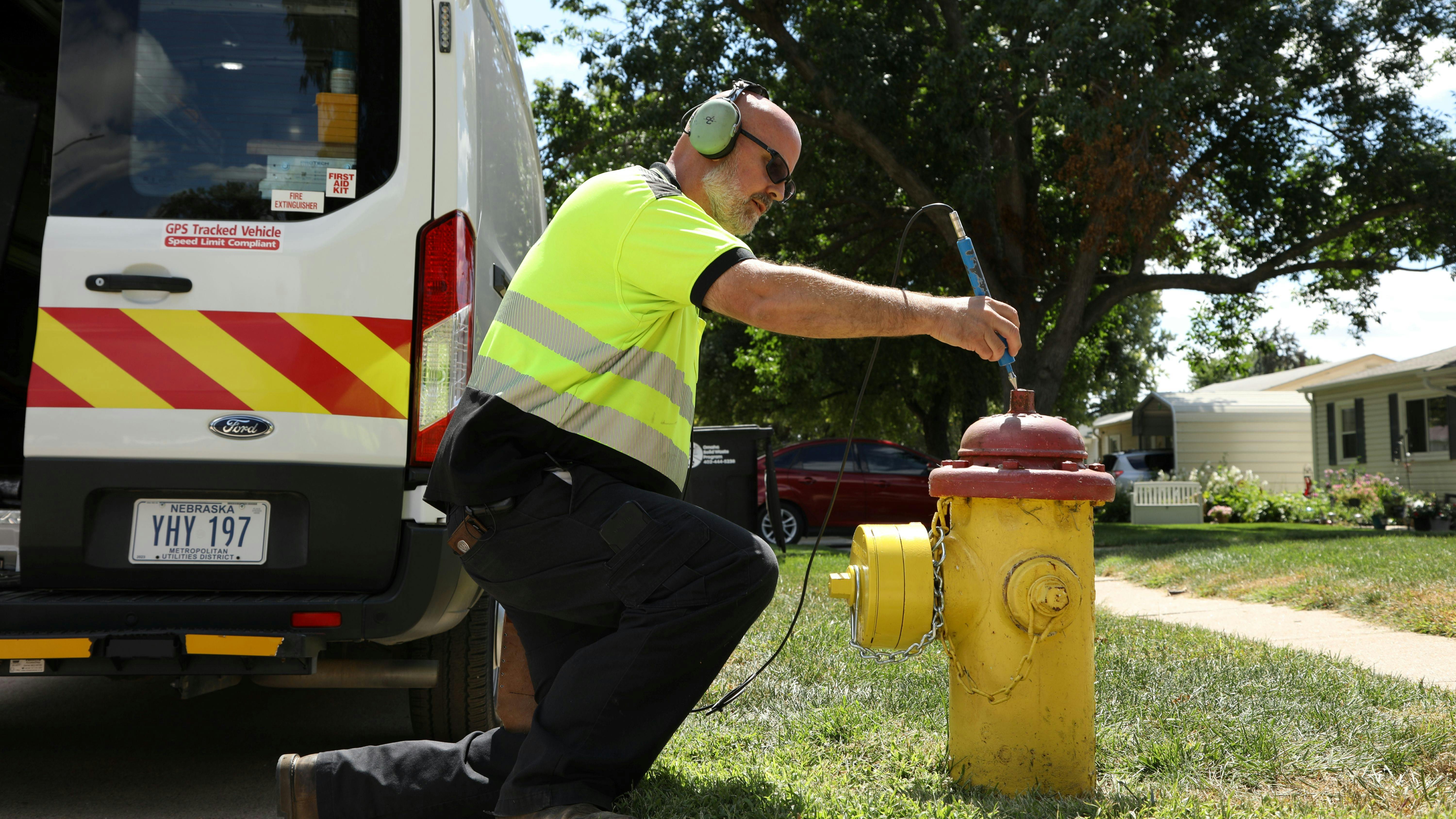Travis Crawford listening for leaks.