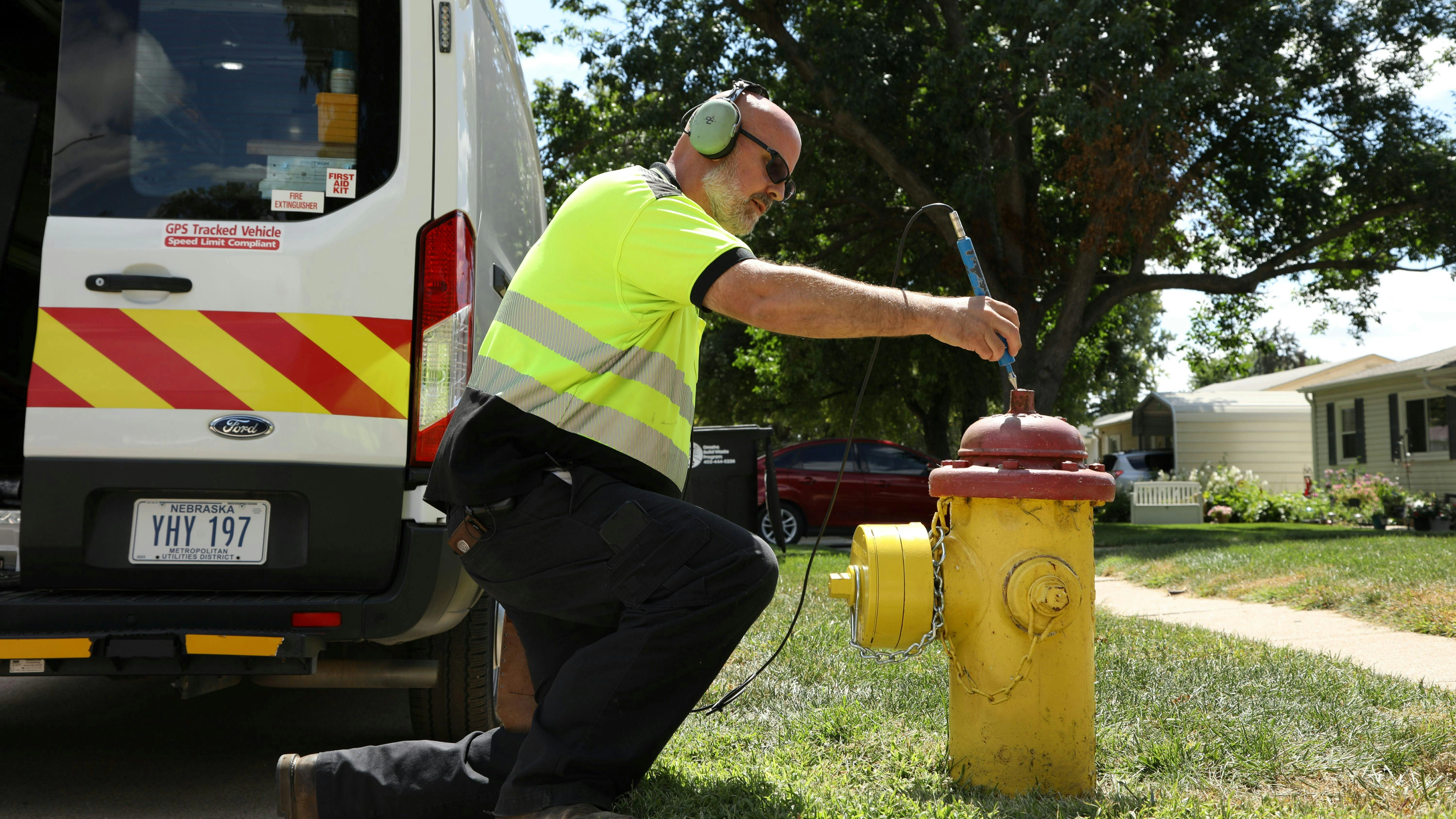 Travis Crawford listening for leaks.