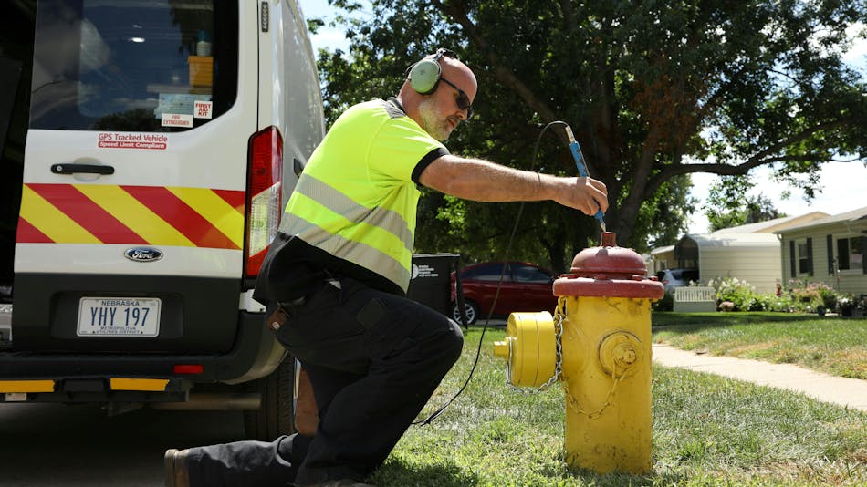 Travis Crawford listening for leaks.