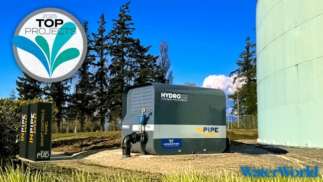 The HydroXS energy recovery system converts excess water pressure into renewable electricity at Skagit PUD&rsquo;s reservoir site.
