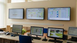 Water treatment facility plant factory control room Water treatment facility plant factory control room