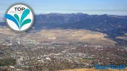 Aerial view of the city of Missoula in Western Montana Aerial view of the city of Missoula in Western Montana