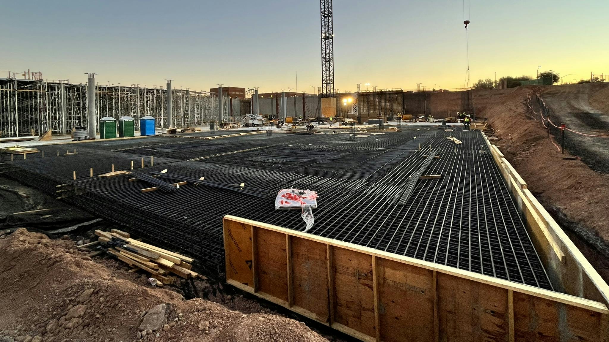 Signal Butte reservoir under construction