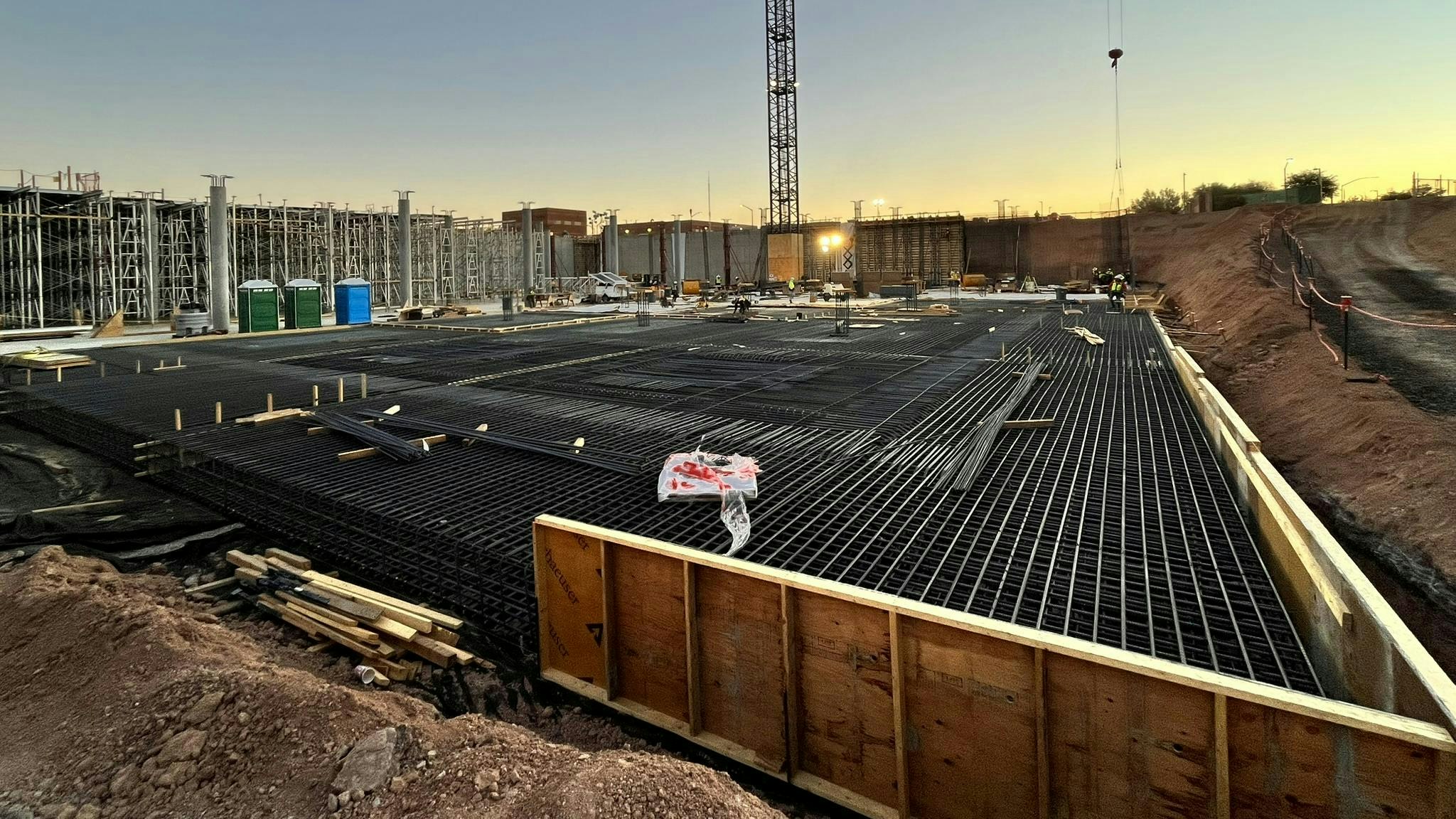 Signal Butte reservoir under construction