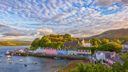 View on Portree, Isle of Skye, Scotland View on Portree, Isle of Skye, Scotland