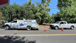 Cla-Val technicians on site to rebuild the four valves (Photo credit: Bryce Watkins). Cla-Val technicians on site to rebuild the four valves (Photo credit: Bryce Watkins).