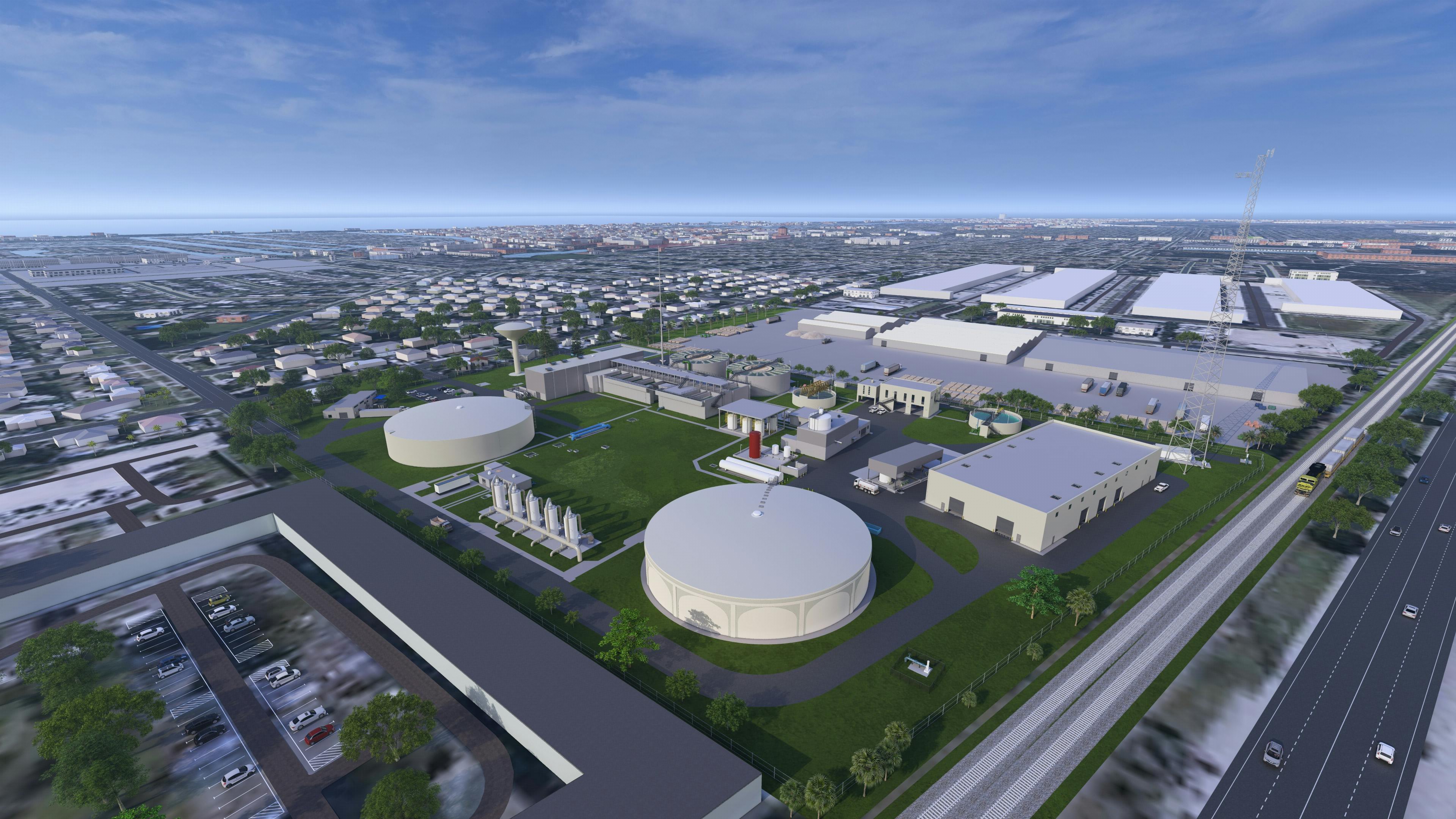 Rendering of upgrades at Water Treatment Plant 2A in Pompano Beach