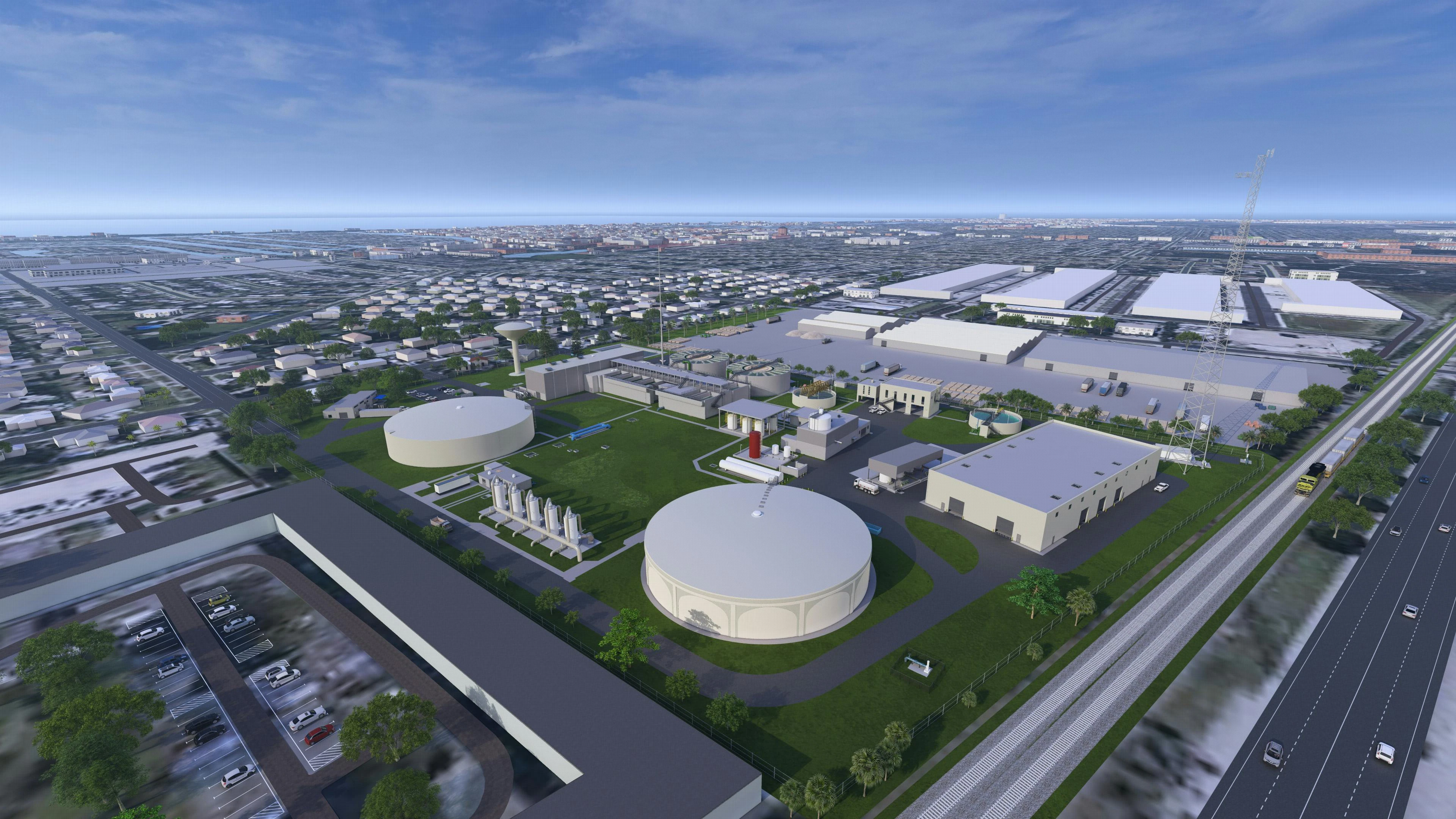 Rendering of upgrades at Water Treatment Plant 2A in Pompano Beach
