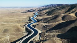 Aerial view of aqueduct Aerial view of aqueduct