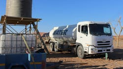 Trucked water is crucial for arid areas Trucked water is crucial for arid areas