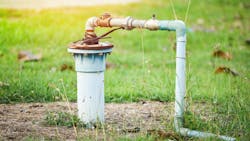 Groundwater well with pvc pipe Groundwater well with pvc pipe